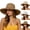 Brown, variant on Women's Wide Brim Straw Sun Hat, Frayed Woven Beach Hat with Decorative Band, UPF Protection Summer Hat for Travel, Pool & Outdoor(Brown)