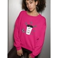 thumbnail image 2 of But First Coffee Butterflies Sweatshirt Women -Image by Shutterstock, Female 3X-Large, 2 of 4