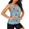 thumbnail image 2 of Easygdp Cute Donut Women's Workout Tank Top, Running Top, Hiking Shirt, Quick-Dry for Running, Yoga, Hiking - Large, 2 of 9