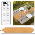 thumbnail image 3 of Orange Table Runner Linen Burlap Table Runner 72 Inches Long Farmhouse Solid Textured Rustic Retro Dresser Scarves for Kitchen Island Coffee Dining Room Party Wedding Holiday Decoration 16"x72", 3 of 8
