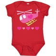 thumbnail image 3 of Inktastic Valentine Pink Heart Helicopter Boys or Girls Baby Bodysuit, 3 of 5
