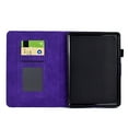 thumbnail image 4 of Embossed Folio Flip Smart Case for Amazon Kindle Paperwhite 7th Gen 2015/10th Gen 2018, Premium PU Leather Kickstand Card Slots Magnetic Auto Sleep/Wake with Pen Slot Case for Paperwhite 3/4, Purple, 4 of 5