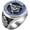 Steel color, variant on Men's Stainless Steel Vintage Freemason Bicycle Ring, Blue, Freedom and Acceptance Mason Ring