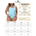 thumbnail image 7 of Agnes Orinda Women's Plus Size 1 Piece Swimsuits High Waisted Tummy Control Push Up Beach Vacation Bathing Suits 2X Blue, 7 of 7