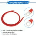 thumbnail image 5 of Unique Bargains 1 Pc Battery Inverter Cable 2 AWG Gauge 4FT 3/8" Lug 5/16" Lug Battery Cable Universal for Car Vehicle Boat RV Solar Tinned Copper Red, 5 of 7