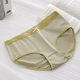 thumbnail image 6 of sunsanly Women Panties Solid Color Stretch Bow-knot Mid Waist Underwear Plus Size Sexy Close Fit Underpants Briefs Women Clothes, 6 of 8