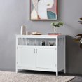 thumbnail image 2 of Giantex Kitchen Storage Sideboard, Kitchen Buffet Functional Cabinet with Open Shelf, Space Saving Storage Chest with Adjustable Shelf for Kitchen, Living Room, Dining Room (White), 2 of 10