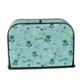 thumbnail image 6 of Toaster Covers 2 Slice, Hawaiian Style Green Yellow Waterproof Bread Machine Cover Fits for Standard 2 Slice Toasters, Home Decor Toaster Protection with Hanging Rope, 6 of 7