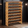 thumbnail image 3 of 36 Bottles Stackable Modular Wine Rack, 4 Tier Wooden Wine Storage Rack, Bamboo Wine Display Shelves, Wobble-Free Wine Holder Freestanding Floor Wine Bottle Rack for Bar Cellar, 3 of 6