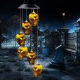 thumbnail image 4 of Solar Halloween Decorations Skeleton Skull String Light ,Skull Wind Chimes Decor Lights Solar Skull Bowl with 6 LED Skull Shaped Charcoal Lights, Waterproof Holiday Lights for Halloween, 4 of 5