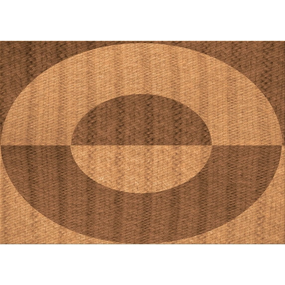 Ahgly Company Indoor Rectangle Patterned Carrot Orange Area Rugs, 3' x 5'