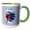 Green/White, variant on 3drose, Magnificent Betta Splendens Aquarium Fish, 11oz Magic Transforming Mug