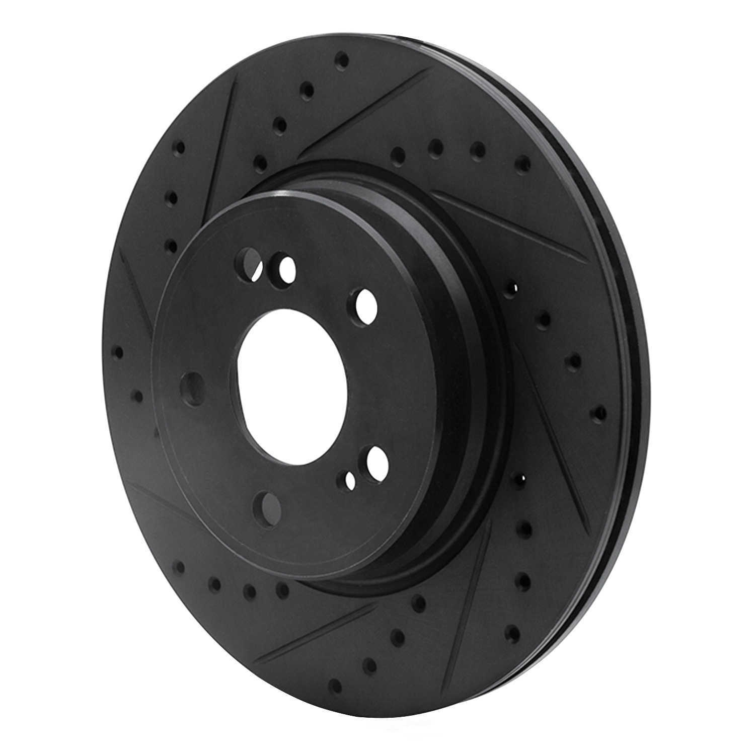 Dynamic Friction Company 633-63030L DFC Brake Rotor - Drilled And Slotted - Black