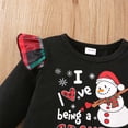 thumbnail image 5 of MYShe Christmas Newborn Gi'rl Outfits Ba/by Gi'rl Clothes To/ddler Long Sleeve Ruffle Romper Top In'fant Skirt Set Little Gi'rl Overall Dress Red,2-3 Years, 5 of 7