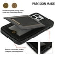thumbnail image 3 of SaniMore for iPhone 14 Pro Max 6.7" Magnetic Wallet Case, PU Leather Case with Card Slot & Multi-Angle Kickstand Shockproof Protective Case for iPhone 14 Pro Max Women Men, Black, 3 of 7