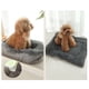 thumbnail image 3 of Cama cuadrada de felpa para mascotas, cálida y cálida para las cuatro estaciones, de Amazon, 50 x 60 cm, color gris, 3 of 7