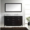 thumbnail image 3 of Caroline 60" Double Bath Vanity in Cashmere Gray with White Marble Top and Square Sinks with Polished Chrome Faucets with Matching Mirror, 3 of 5