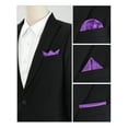 thumbnail image 4 of INSPIRE CHIC Men's Pocket Squares Solid Color Handkerchiefs for Wedding Party Violet, 4 of 4