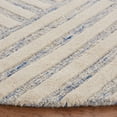 thumbnail image 3 of SAFAVIEH Metro Brenton Geometric Striped Area Rug, Blue/Ivory, 6' x 6' Round, 3 of 8