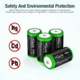 thumbnail image 4 of HiQuick 4 Pack D Rechargeable Batteries 10000mAh 1.2V NiMH D Size Batteries with Store Boxes, 4 of 7