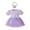 Purple, variant on Baby Dresses Cute Pattern Embroider Romper Short Sleeve Bodysuit Clothes Girl Outfits for 0-3 Months