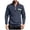 Blue, variant on Mens Tee Shirts Long Sleeve Quarter Zipper Henley T-Shirt Basic Red Shirt Mens Summer T Shirts
