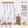 thumbnail image 6 of HEIRLOOM COMFORT Lavender and White Kitchen Towels 12 Pack, 16x26 Inch, 100% Cotton Waffle Weave, Super Absorbent, Quick Dry, Soft & Durable Dish Towels for Drying, Cooking, Cleaning Tasks, 6 of 7