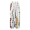 thumbnail image 4 of WTOBBY Women's Summer Boho Floral Print Wide Leg Palazzo Pants with High Waist Elastic Drawstring and Side Pockets for Comfortable Everyday Use ,White M, 4 of 7