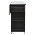 thumbnail image 5 of Outdoor Kitchen Island 63.5 Foldable Side Tabletop Cooking Station Dark Brown Grill Cart with Ample Storage Space for Backyard BBQ Patio, 5 of 26