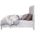thumbnail image 5 of Benjara Queen Bed with Channel Tufted Fabric Padding- White and Gray, 5 of 6