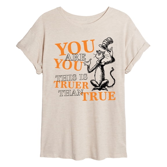 Dr. Seuss - You Are You - Juniors Oversized Graphic T-Shirt