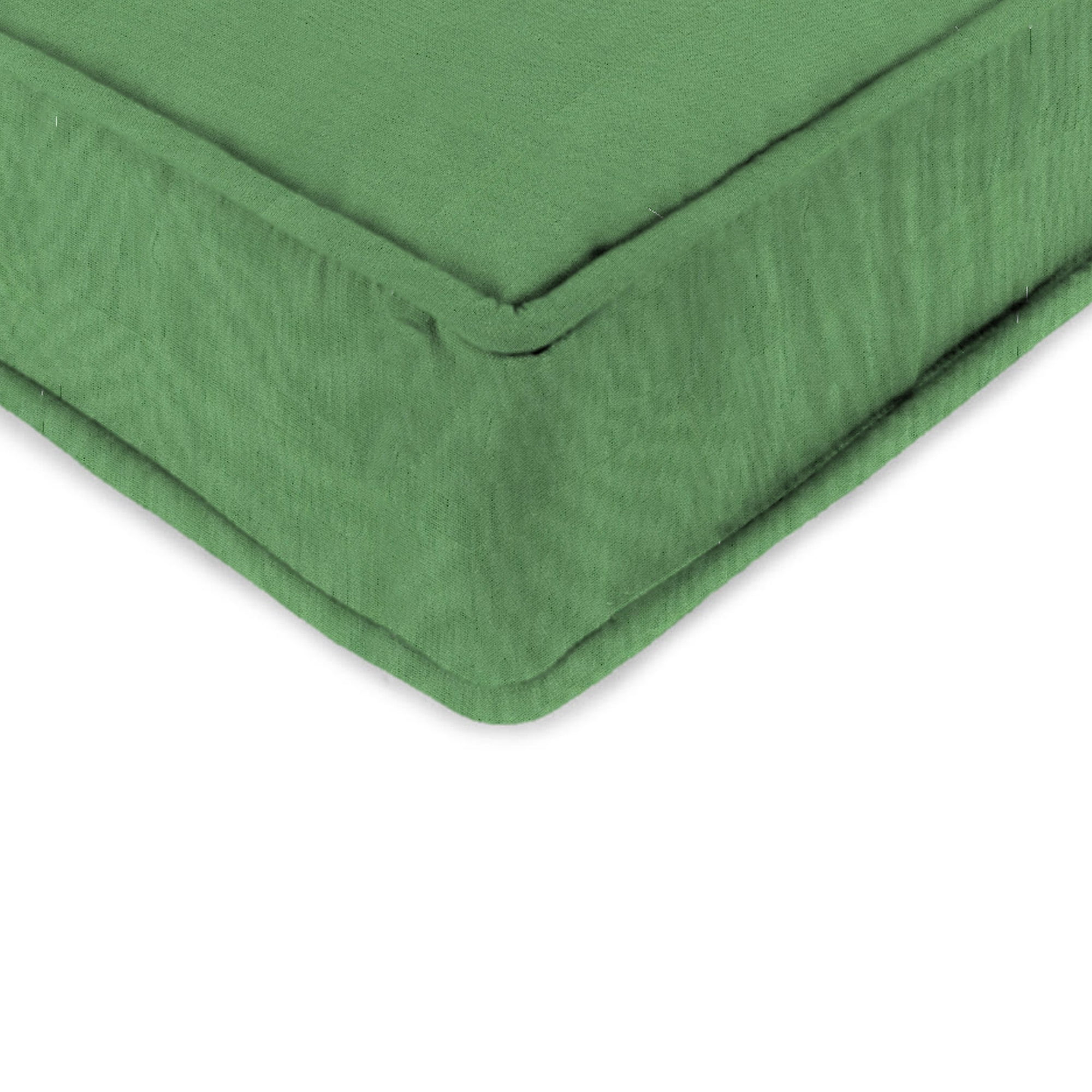 Jordan Manufacturing 45" x 22" Canvas Cucumber Green Solid Rectangular Outdoor Deep Seating Chair Seat and Back Cushion with Ties and Welt