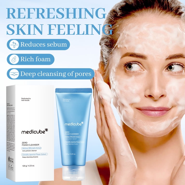 Medicube Zero Foam Cleanser for Sensitive Skin - Sebum Control, Moisture Balance, and Pore Minimization - 4.23 oz. - Walmart.com