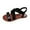 Black, variant on Xunlbb Clearance, Women's New Summer Elasticated Roman Beach Shoes Open-toed Flat Sandals