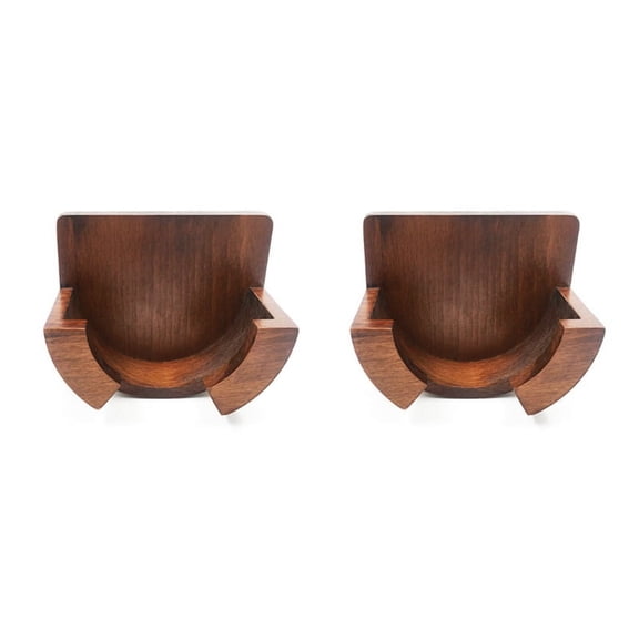 2X Coffee Portafilter 51MM-58MM Wall Rack Wood Espresso Coffee Filter Holder Tampers Wall Mounted Rack Coffee Tools