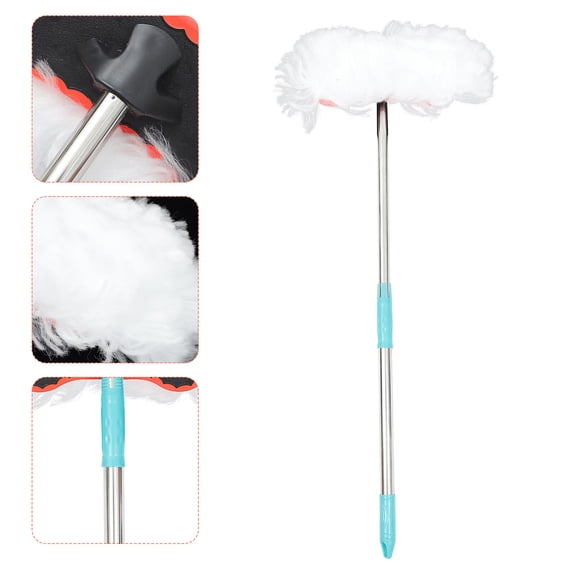 STRANDCHIC Cleaning Mop Car with Telescopic Pole Extendable Handle for Hard to Reach Window and Floor