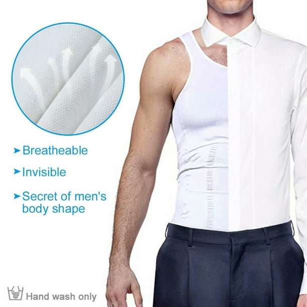 Unique Bargains Men Body Slimming Tummy Shaper Underwear Stretch Shapewear  Waist Girdle Shirt Nylon White Xxxl : Target