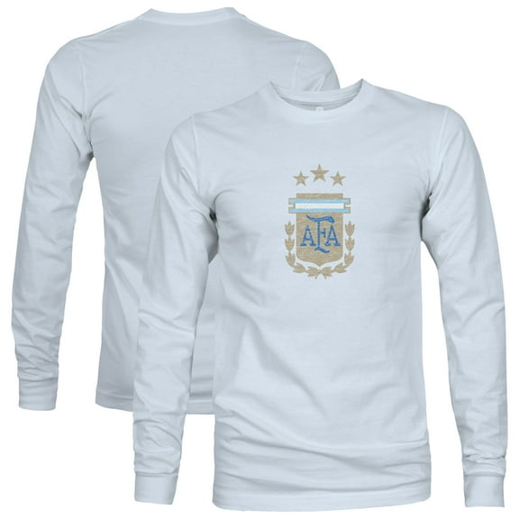 Men's 1863FC  Light Blue Argentina National Team Color Badge Long Sleeve T-Shirt