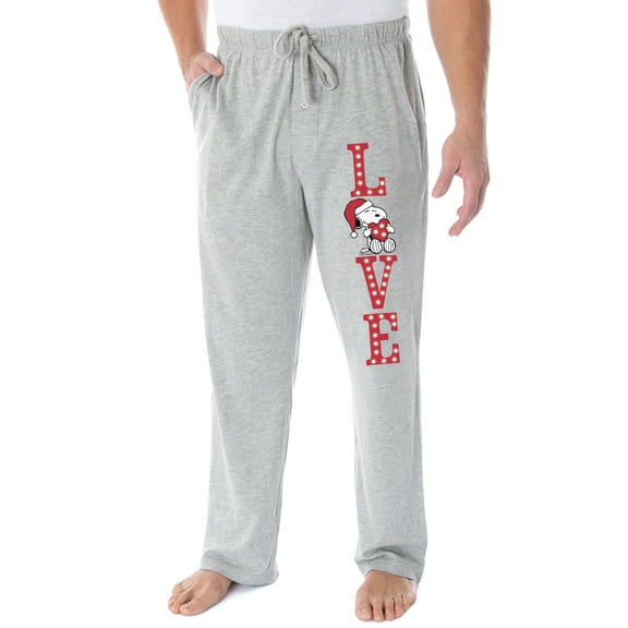 Peanuts Snoopy Pajama Pants LOVE Loungewear Sleep Bottoms Lounge Pants
