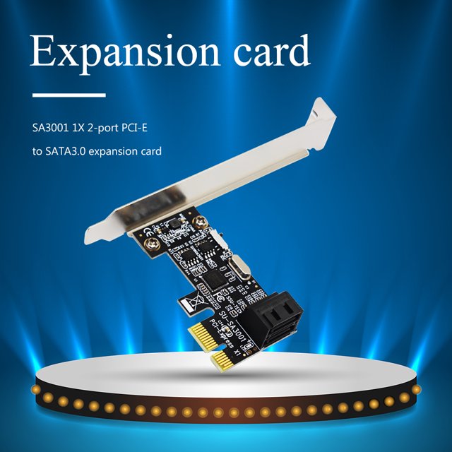 Kuymtek SA3001 Tarjeta SATA III PCIe de 2 puertos Adaptador SATA 3.0 a PCI Express 1X con soporte