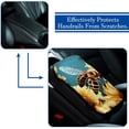 thumbnail image 5 of Honeybee Soft Comfortable Furry Printed Car Armrest Cover Armrest Accessory Car Armrest Pad 12.5x8.2 Inch, 5 of 6