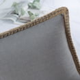 thumbnail image 3 of Phantoscope Farmhouse Burlap Linen Tailored Edge Series Decorative Throw Pillow, 18" x 18", Gray, 1 Pack, 3 of 5