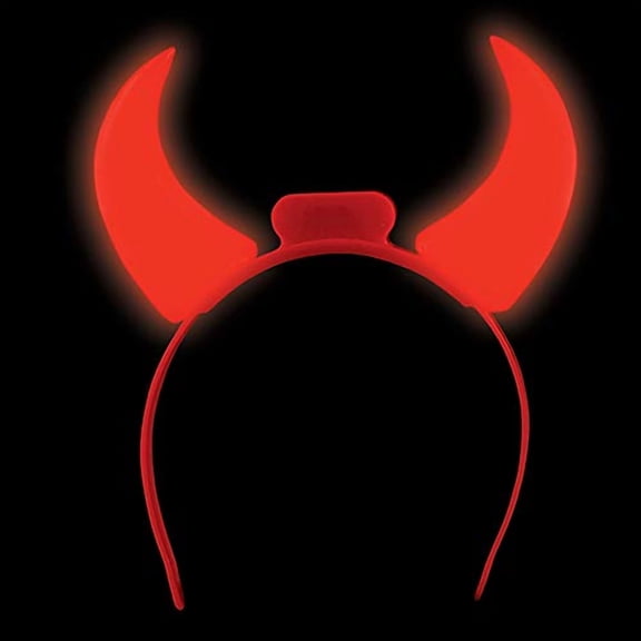 Rhode Island Novelty Light-up Devil Horns Headband, One per Order