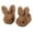 Brown2, variant on Toddler Kids Girls Slippers Solid Color Cute Rabbit Design Warm Shoes Winter Soft Comfory Indoor Fuzzy Bedroom House Footwears Us Size:6