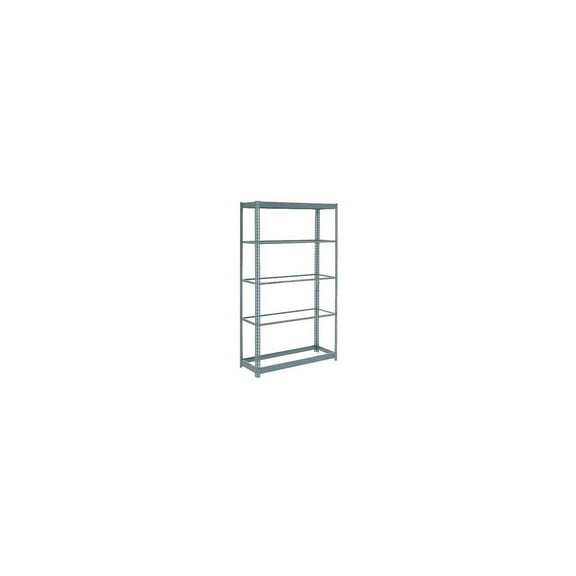 Global Industrial Heavy Duty Shelving 48"W x 12"D x 96"H With 5 Shelves, No Deck, Gray