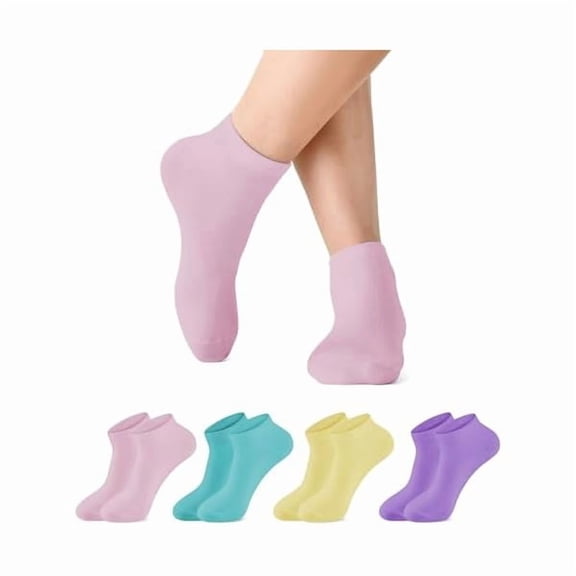 Eryueer Ankle Socks for Women Low Cut Womens Socks 4 Pairs