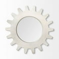 thumbnail image 2 of COG 17" Round White Wood Frame Wall Mirror, 2 of 2