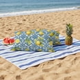 thumbnail image 4 of Outdoor Pillow Cover Lemon Leaves Set of 2 Waterproof Throw Pillowcases White Floral Blue Decorative Patio Furniture Pillows for Couch Garden Indoor & Outdoor Use, 4 of 8
