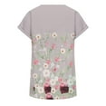 thumbnail image 5 of Tops Para Mujer Blusa Casual Elegante Camisa de Manga Corta Con Cuello en V Y Estampado Causal de Moda Odeerbi ODB164272, 5 of 5
