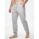 thumbnail image 2 of Pantalones JMIERR casuales de algodón y lino con cintura elástica para hombre, gris claro, 2 of 6